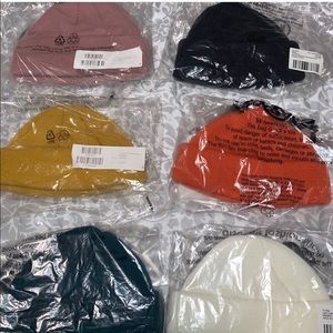 Yellow orange & white beanie NEW ASOS